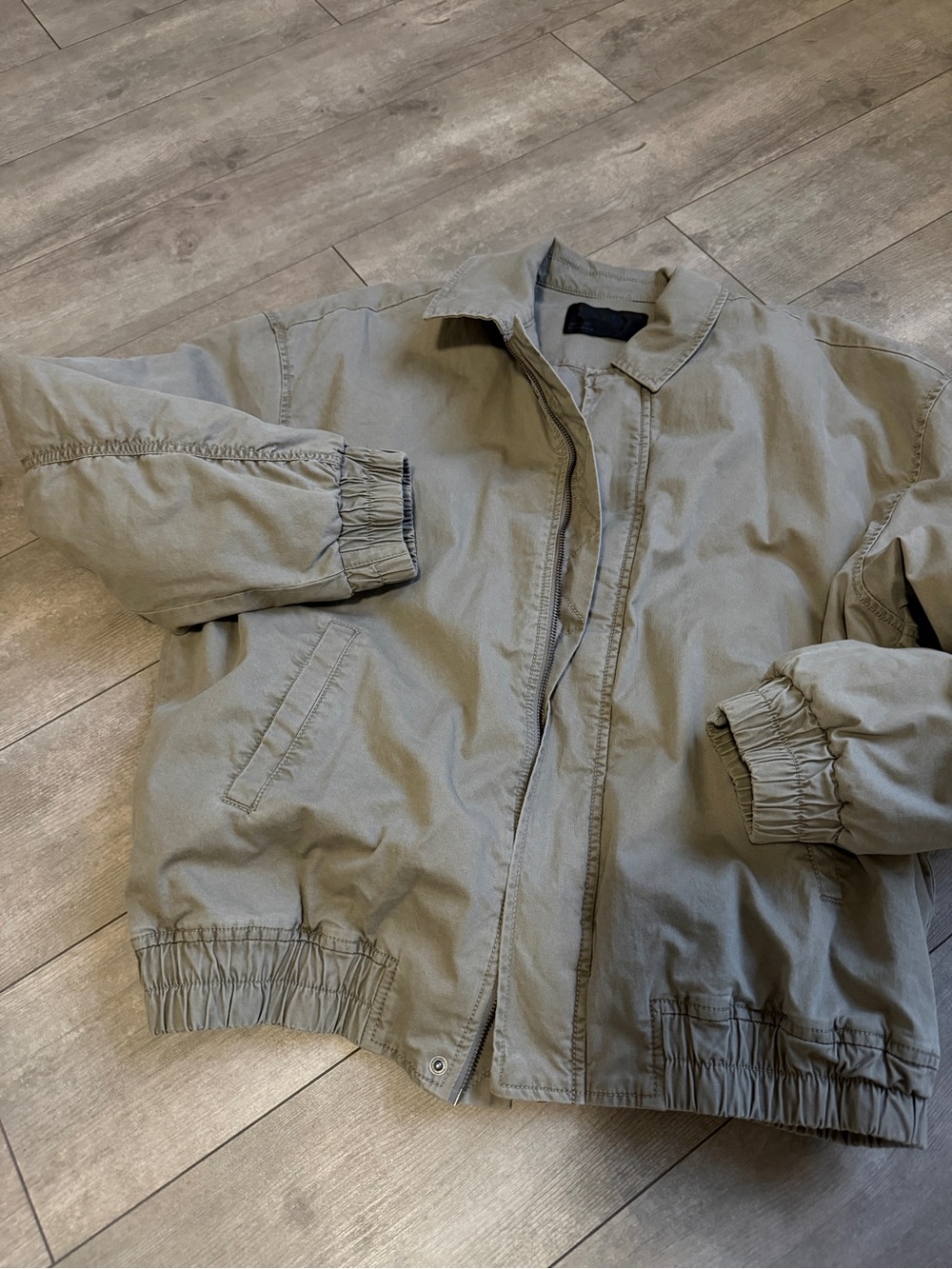 Washed Effect Cotton Utility Bomber Jacket from OAK + FORT